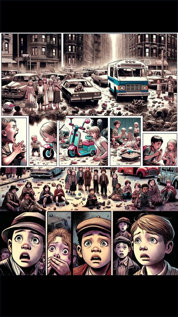 The streets of Veridain filled with Children looking scared and confused
