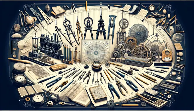 collage of tools architects use 