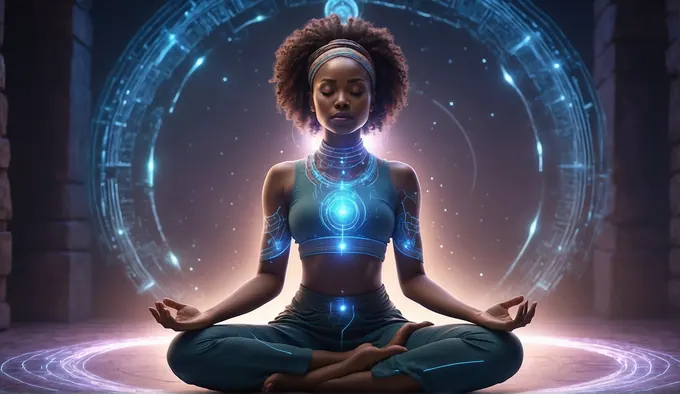 a woman meditating to aid emotional intelligence