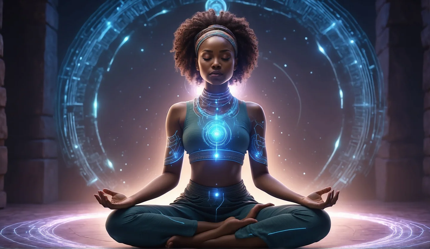 a woman meditating to aid emotional intelligence